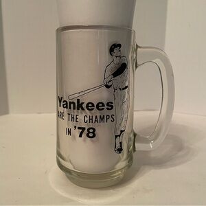Vintage 1978 New York Yankees “Champs in ’78” Glass Beer Mug | MLB Collector Bar